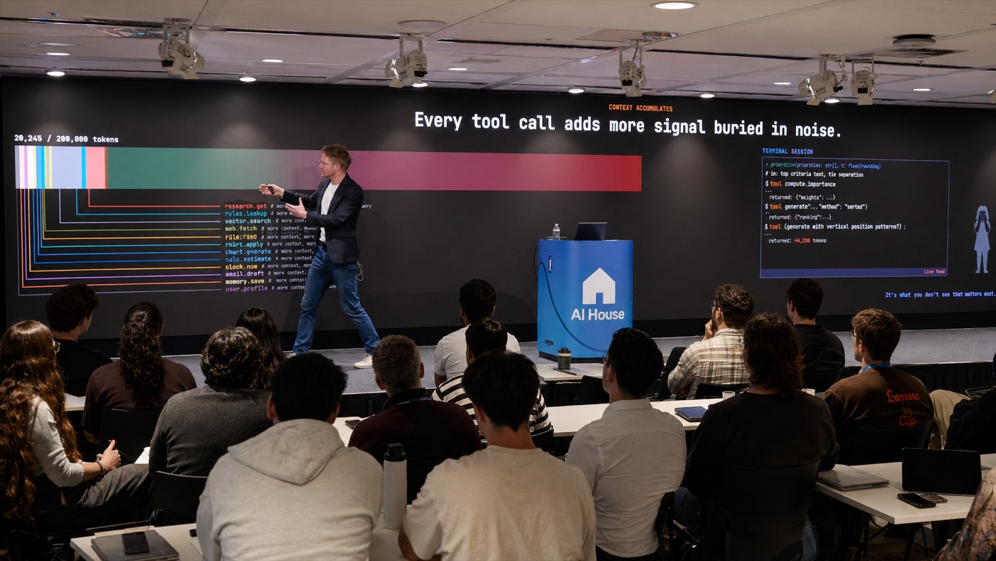 Fausto Albers delivering a keynote at Prosus AI House